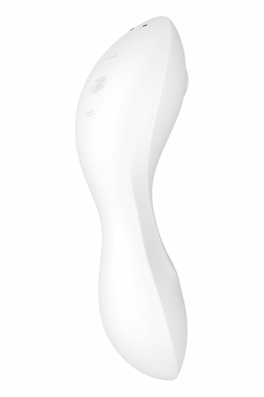 Вакуумный смарт-стимулятор с вибрацией Satisfyer Curvy Trinity 5 (White), управление со смартфона, numer zdjęcia 7