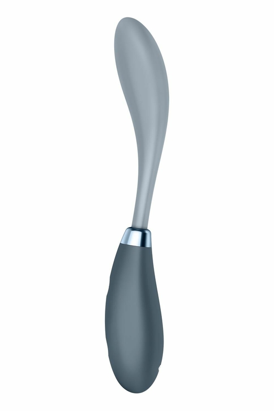 Вибратор Satisfyer G-Spot Flex 3 Grey, гибкий ствол с фиксацией положения, numer zdjęcia 3