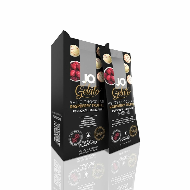 Набор лубрикантов Foil Display Box – JO Gelato - White Chocolate Raspberry – 12 x 10ml, photo number 2