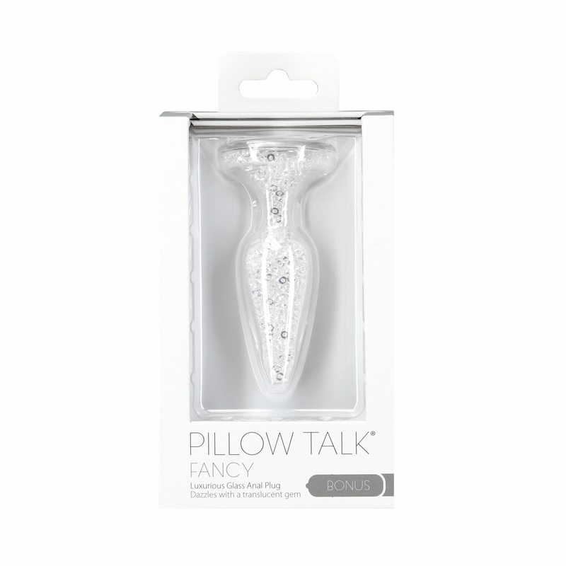 Стеклянная анальная пробка Pillow Talk Fancy Luxurious Glass Anal Plug, ⌀3,1см, вибропуля в подарок, numer zdjęcia 6
