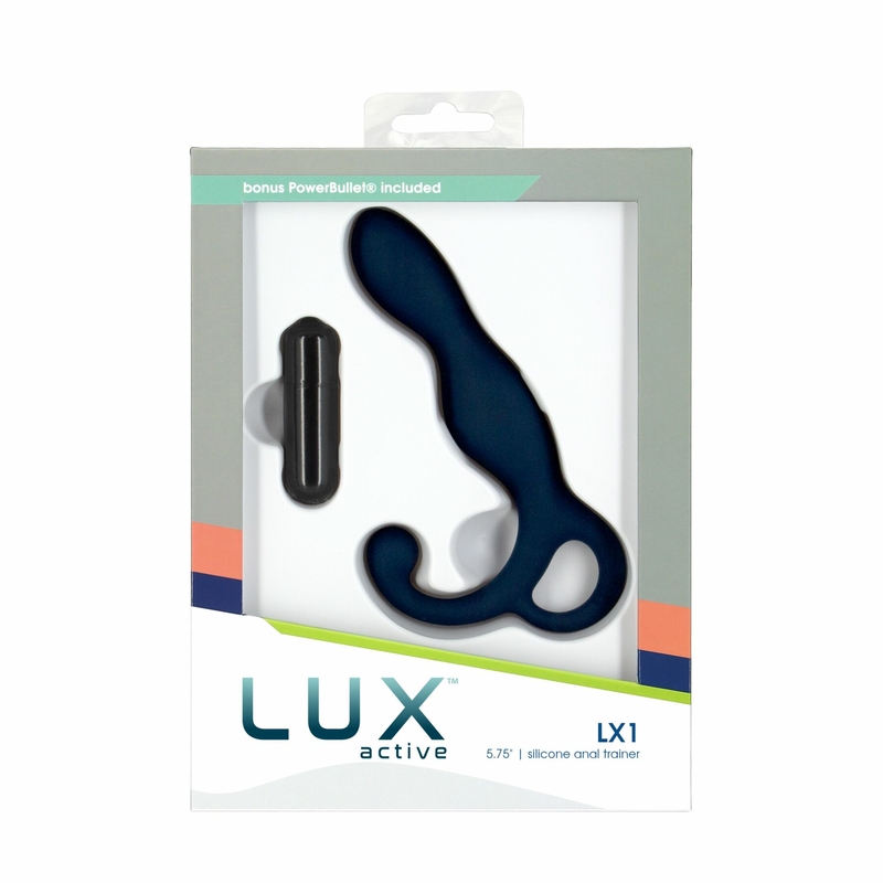 Массажер простаты Lux Active LX1 Anal Trainer 5.75″, Dark Blue, вибропуля в комплекте, numer zdjęcia 5