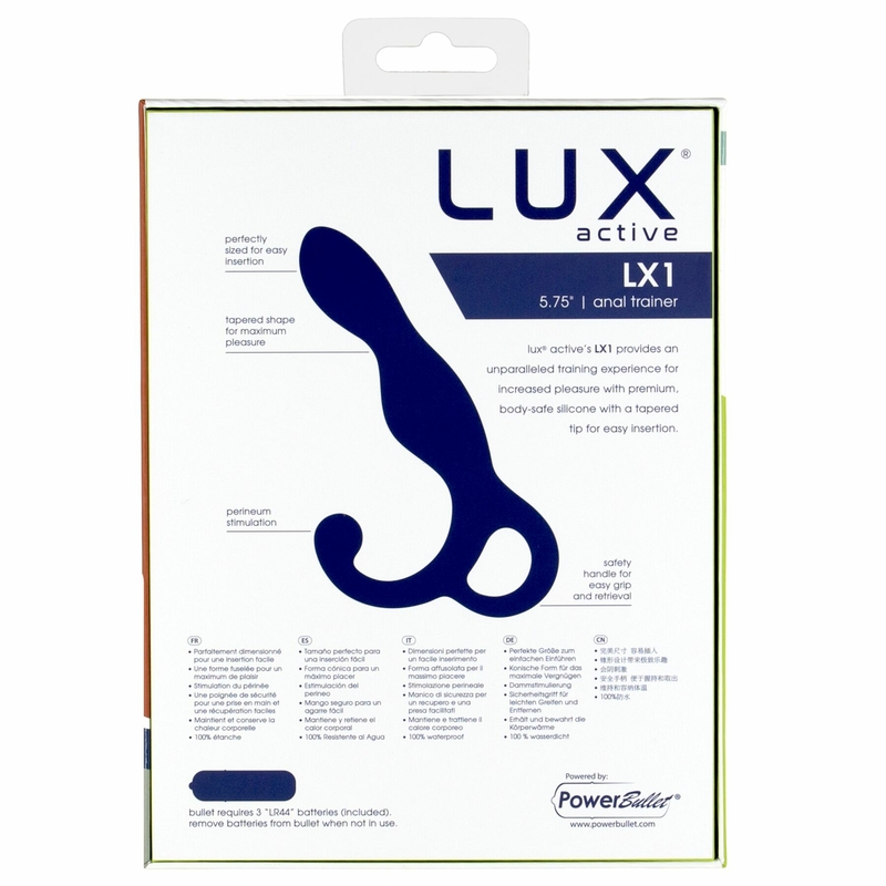 Массажер простаты Lux Active LX1 Anal Trainer 5.75″, Dark Blue, вибропуля в комплекте, numer zdjęcia 6