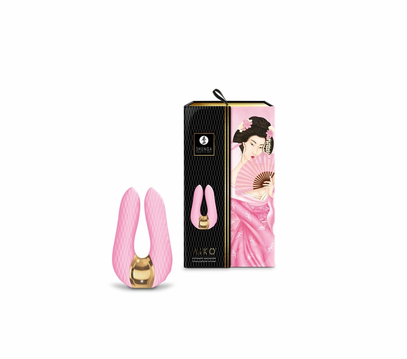 Вибратор для клитора Shunga Aiko Light Pink, гибкие кончики, numer zdjęcia 8