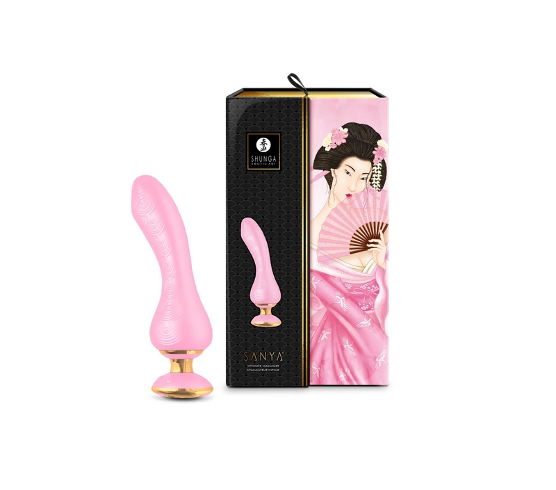 Вибратор для точки G Shunga Sanya Light Pink, гибкий ствол, фото №7