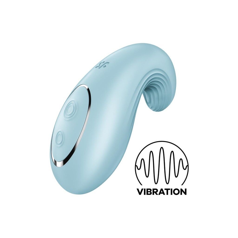 Вибратор Satisfyer Dipping Delight Light Blue, 2 мотора, гибкий кончик, numer zdjęcia 2