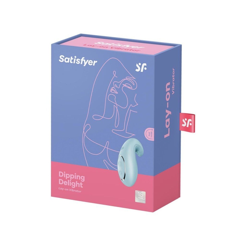 Вибратор Satisfyer Dipping Delight Light Blue, 2 мотора, гибкий кончик, numer zdjęcia 8