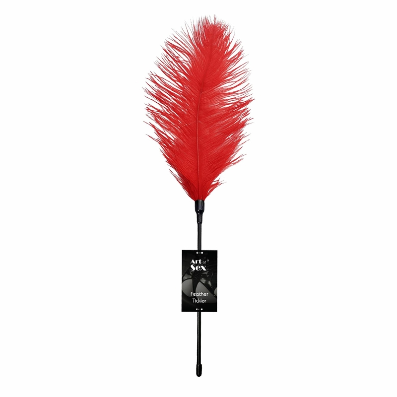 Щекоталка со страусиным пером  Art of Sex - Feather Tickler, цвет Красный, photo number 3