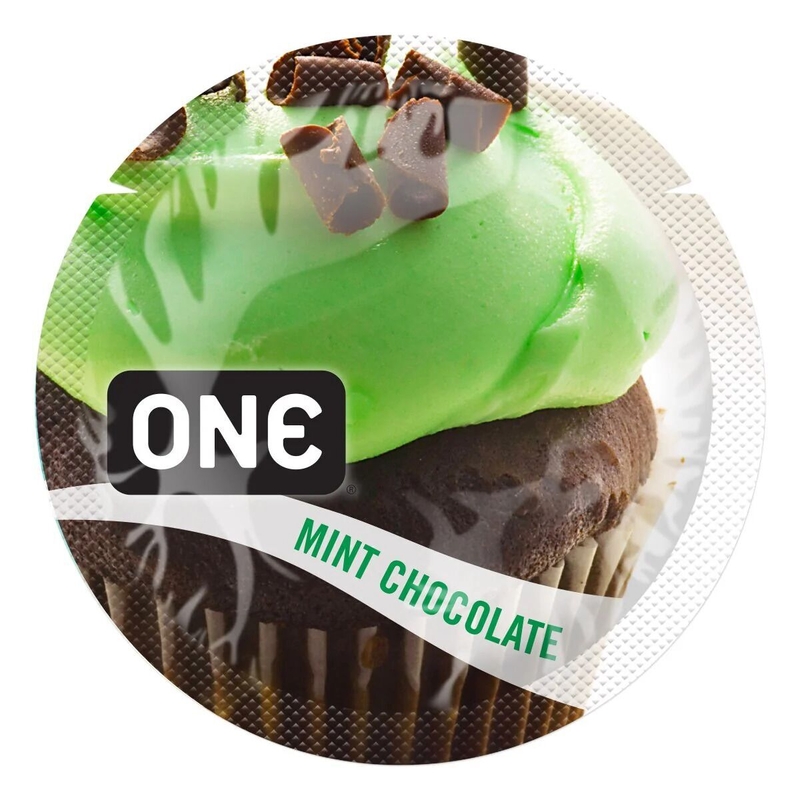 Презерватив ONE FlavorWaves 1 шт со вкусом Mint Chocolate, numer zdjęcia 2