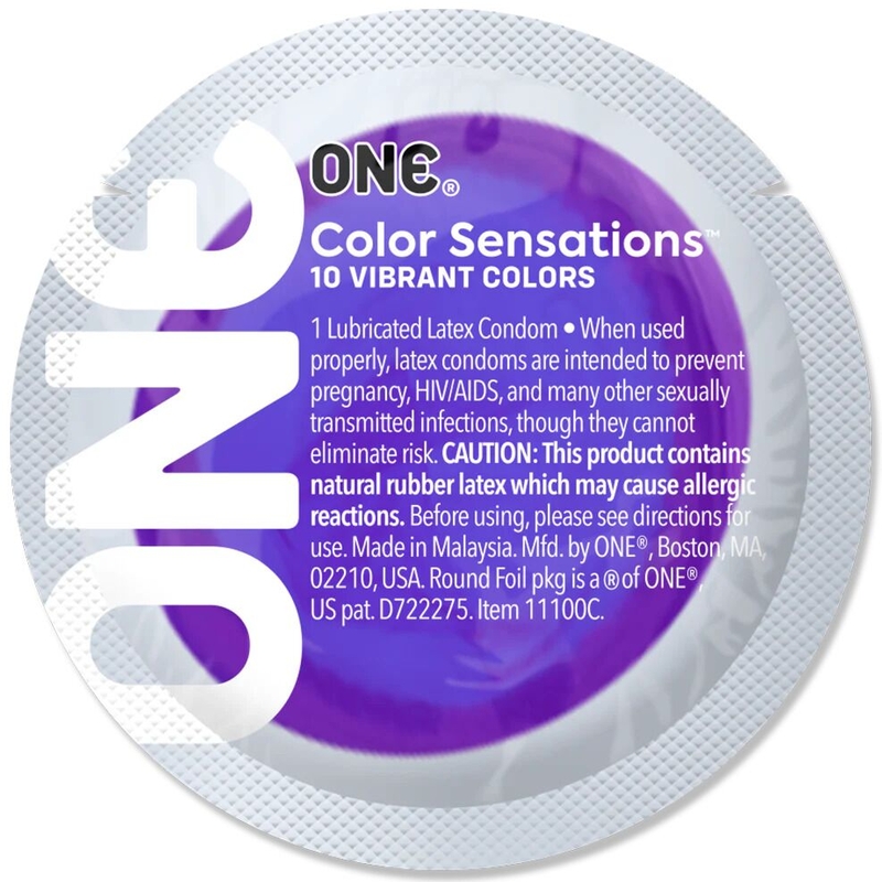 Презерватив ONE Color Sensations - Pick ONE (Purple) 1 шт, photo number 3