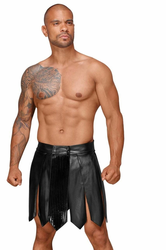 Мужская юбка гладиатора Noir Handmade H053 Eco leather men's gladiator skirt - M, фото №2
