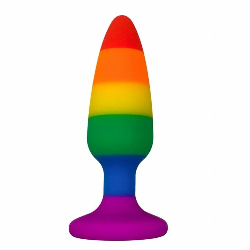Силиконовая анальная пробка Wooomy Hiperloo Silicone Rainbow Plug L, диаметр 3,9 см, длина 13,1 см, photo number 2