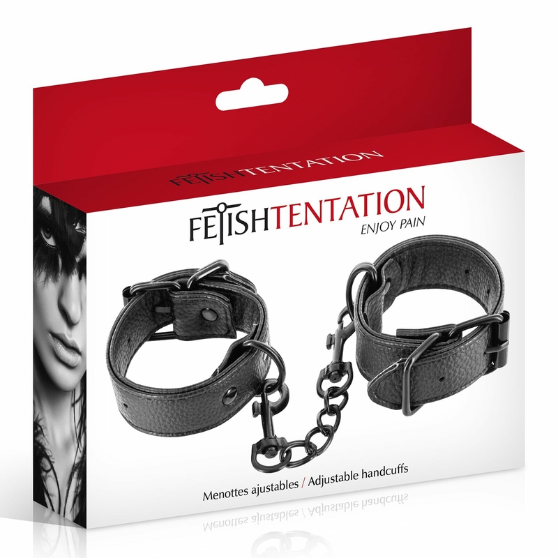 Наручники Fetish Tentation Adjustable Handcuffs, регулируемые, съемная цепочка с карабинами, photo number 4