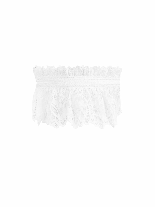 Ажурная подвязка Obsessive Amor Blanco garter, white, numer zdjęcia 4
