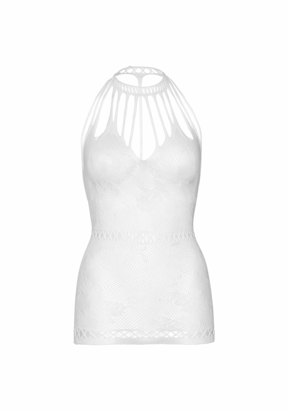Ажурное платье-сетка Leg Avenue Lace mini dress with cut-outs White, one size, numer zdjęcia 8