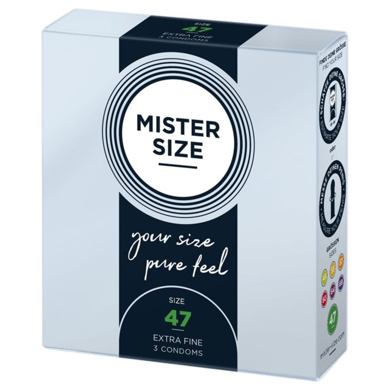 Презервативы Mister Size - pure feel - 47 (3 condoms), толщина 0,05 мм, фото №3