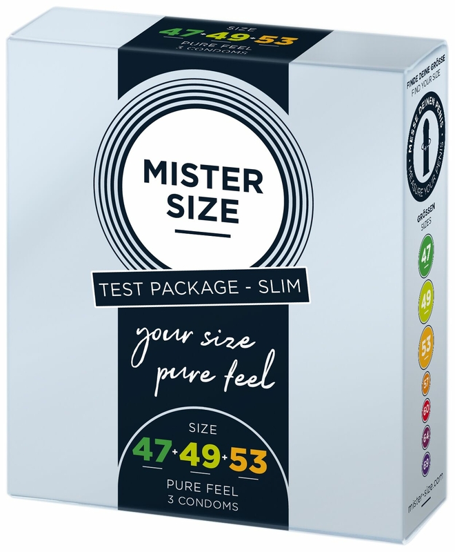Набор презервативов Mister Size - pure feel - 47–49–53 (3 condoms), 3 размера, толщина 0,05 мм, фото №3