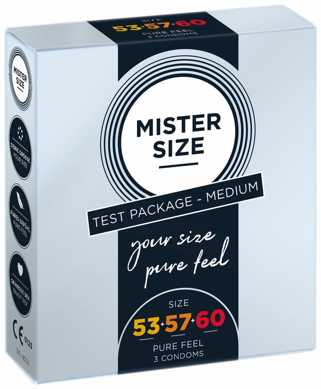 Набор презервативов Mister Size - pure feel - 53–57–60 (3 condoms), 3 размера, толщина 0,05 мм, numer zdjęcia 2