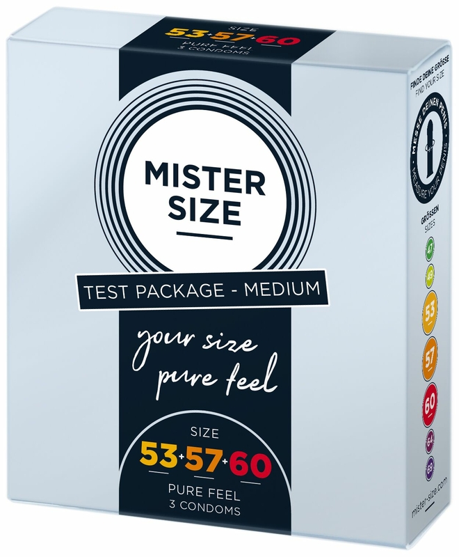 Набор презервативов Mister Size - pure feel - 53–57–60 (3 condoms), 3 размера, толщина 0,05 мм, фото №3