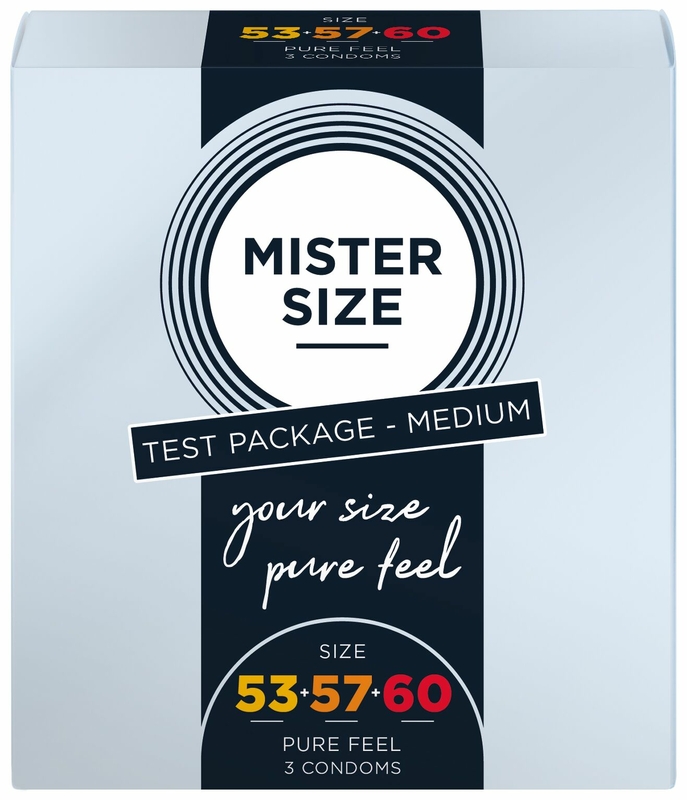 Набор презервативов Mister Size - pure feel - 53–57–60 (3 condoms), 3 размера, толщина 0,05 мм, фото №4