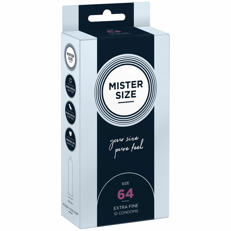 Презервативы Mister Size - pure feel - 64 (10 condoms), толщина 0,05 мм, numer zdjęcia 2