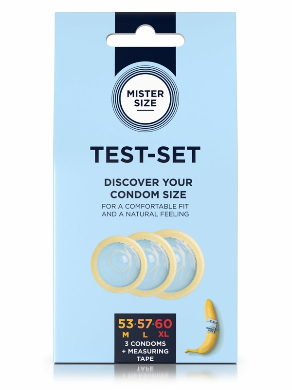 Набор презервативов Mister Size test-set 53–57–60, 3 размера + линейка, толщина 0,05 мм, фото №2