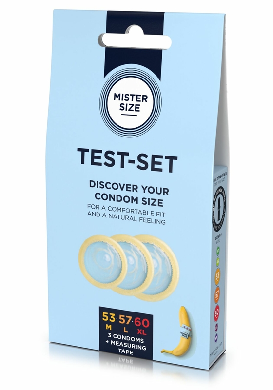 Набор презервативов Mister Size test-set 53–57–60, 3 размера + линейка, толщина 0,05 мм, фото №3