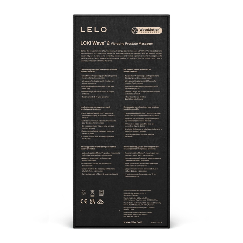 Массажер простаты LELO Loki Wave 2 Black, 2 мотора, манящее движение + вибрация, фото №6