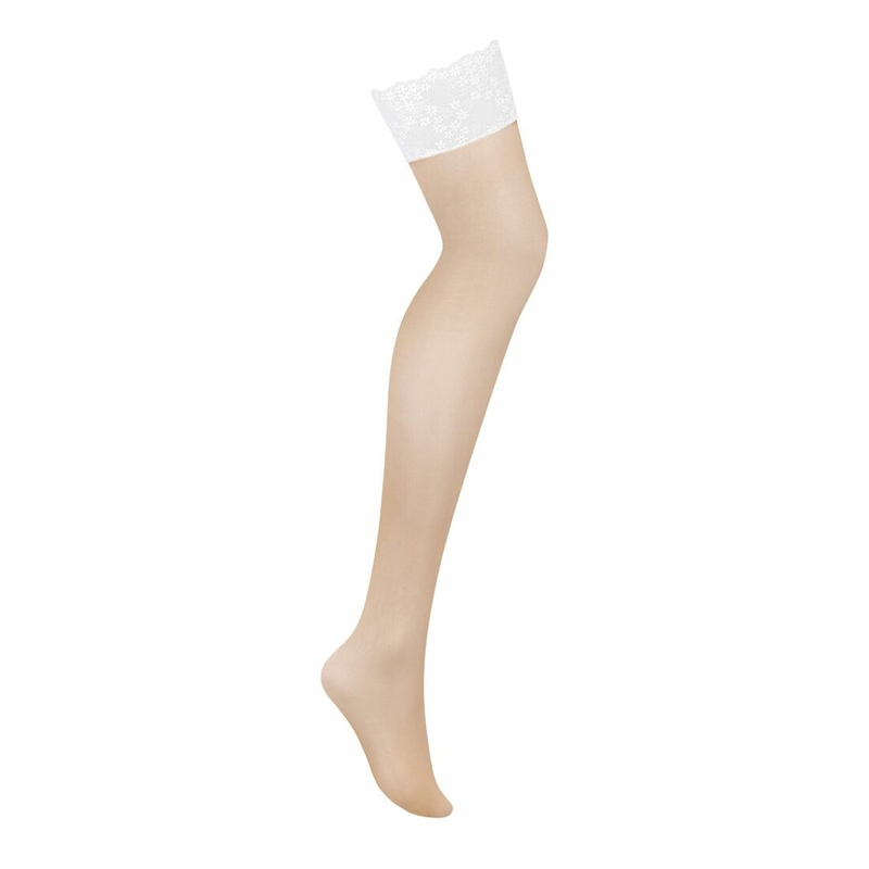 Чулки Obsessive Heavenlly stockings XS/S, широкая резинка, фото №4
