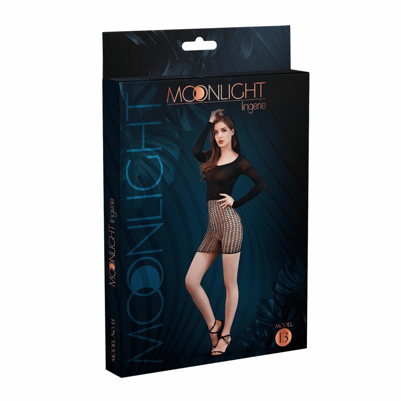 Эротическое платье Moonlight Model 13 XS-L Black, длинный рукав, numer zdjęcia 4