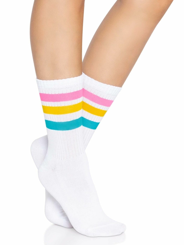 Носки женские в полоску Leg Avenue Pride crew socks Pansexual, 37–43 размер, numer zdjęcia 2
