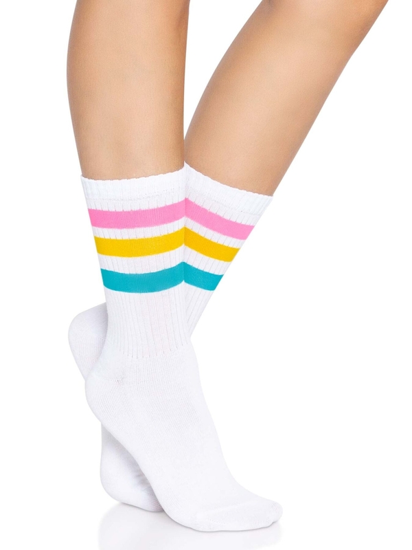 Носки женские в полоску Leg Avenue Pride crew socks Pansexual, 37–43 размер, фото №2