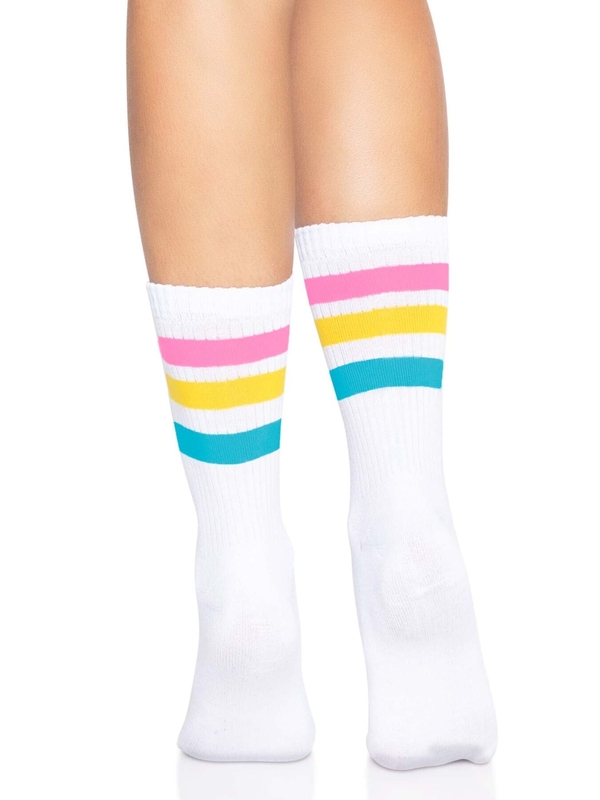 Носки женские в полоску Leg Avenue Pride crew socks Pansexual, 37–43 размер, photo number 3