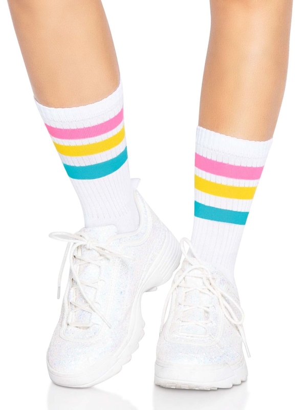 Носки женские в полоску Leg Avenue Pride crew socks Pansexual, 37–43 размер, photo number 4