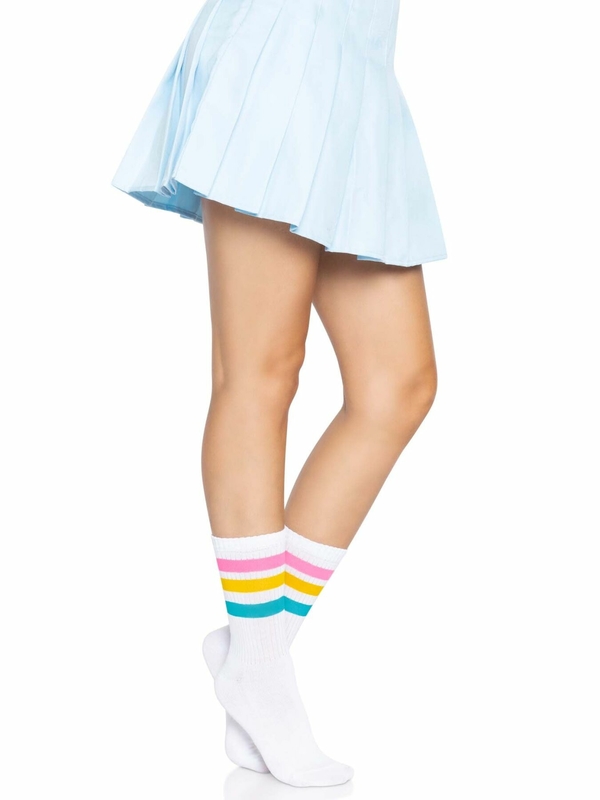 Носки женские в полоску Leg Avenue Pride crew socks Pansexual, 37–43 размер, фото №6