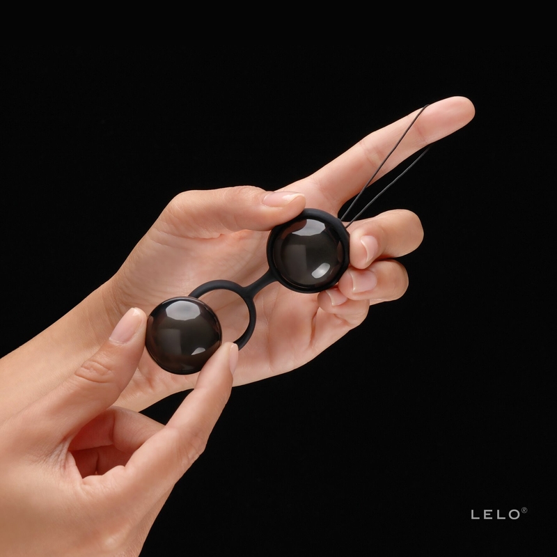 Вагинальные шарики LELO Luna Beads Noir Black, смещенный центр тяжести, диаметр 2,9 см, 2х37 г, фото №5