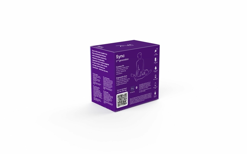 Смарт-вибратор для пар We-Vibe Sync 2 Purple, 10 виброрежимов, пульт ДУ, фото №11
