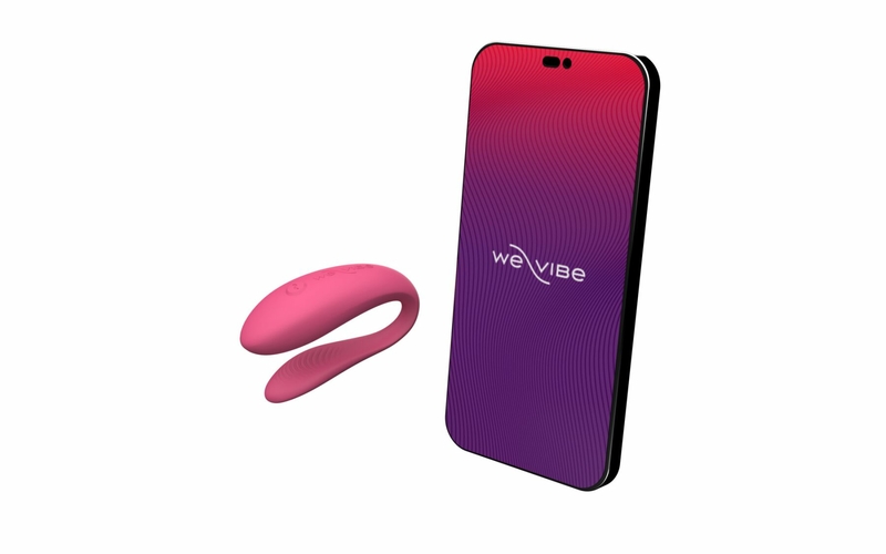 Смарт-вибратор для пар We-Vibe Sync Lite Pink, 10 виброрежимов, можно совмещать с проникающим сексом, photo number 2