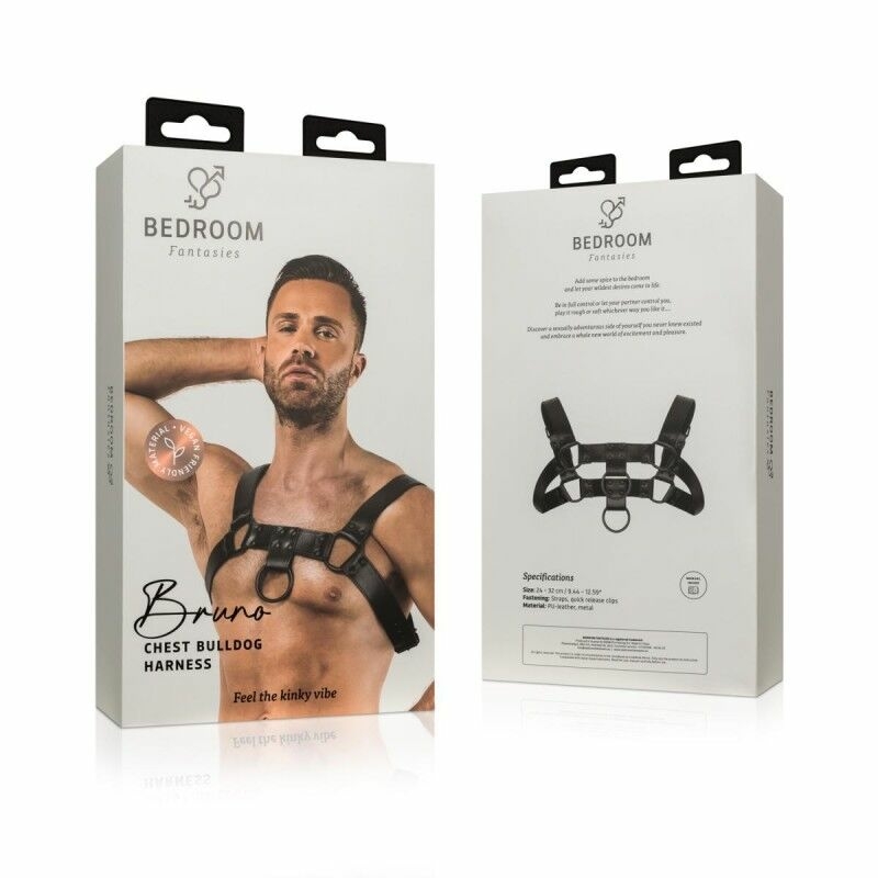 Портупея Bedroom Fantasies Bruno Chest Bulldog Harness - Black, фото №7