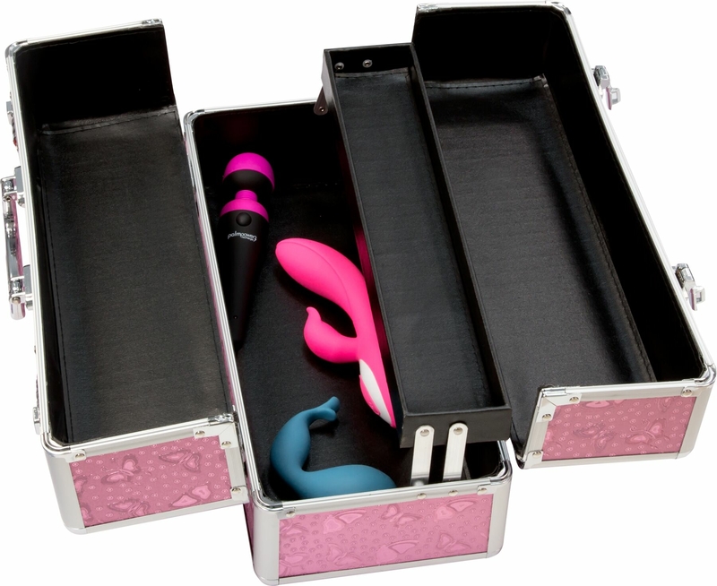 Большой кейс для хранения секс-игрушек BMS Factory Large Lokable Vibrator Case Pink, кодовый замок, фото №7