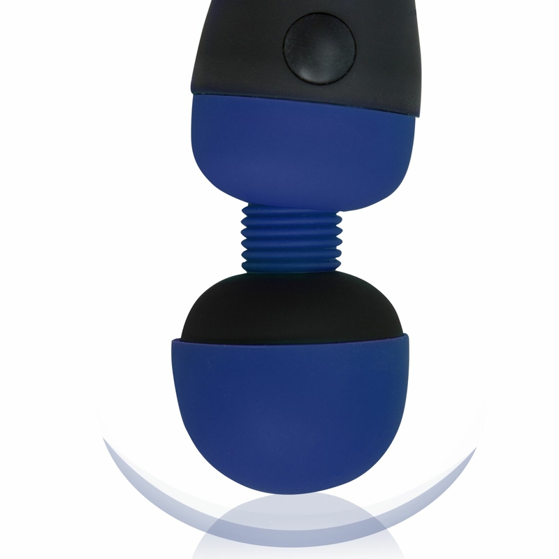 Вибромассажер PalmPower Recharge Blue, перезаряжаемый, гибкая головка, тревел-замок, фото №5