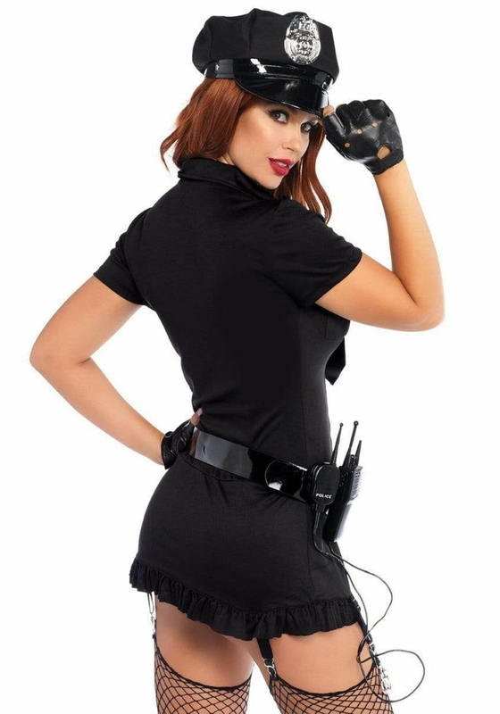 Эротический костюм полицейской Leg Avenue Dirty Cop M/L, 6 предметов, numer zdjęcia 3
