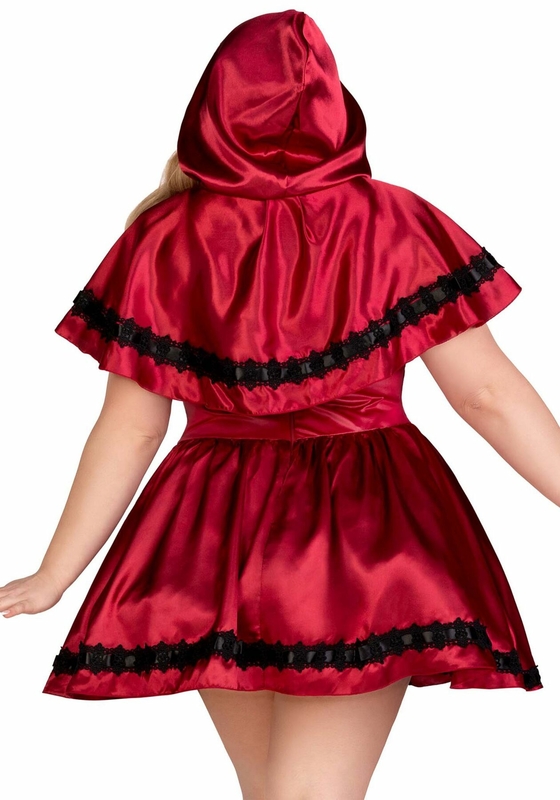 Эротический костюм Красной шапочки Leg Avenue Gothic Red Riding Hood 1X–2X, платье, накидка, фото №3
