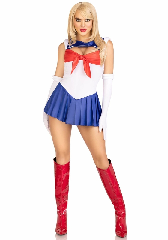 Эротический костюм Сейлор Мун Leg Avenue Sexy Sailor XS, платье, перчатки, бант, photo number 4