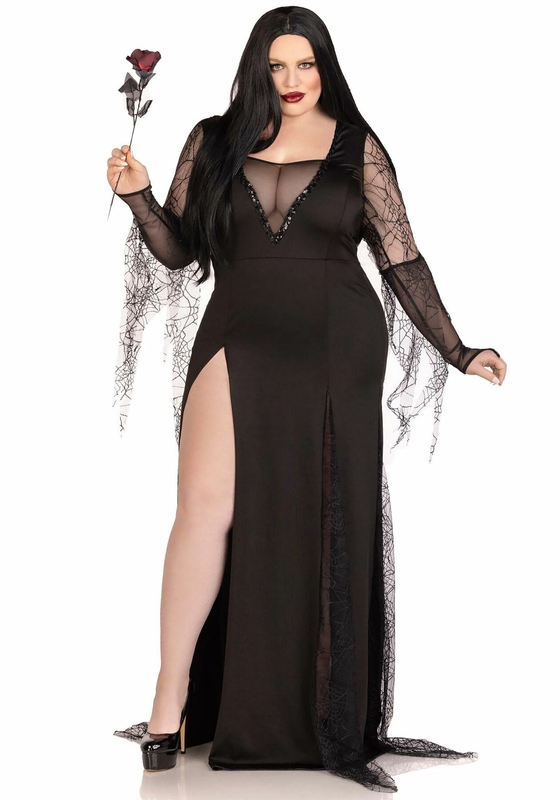 Эротический костюм Мортиши Аддамс Leg Avenue Sexy Spooky Morticia 3X-4X, photo number 5