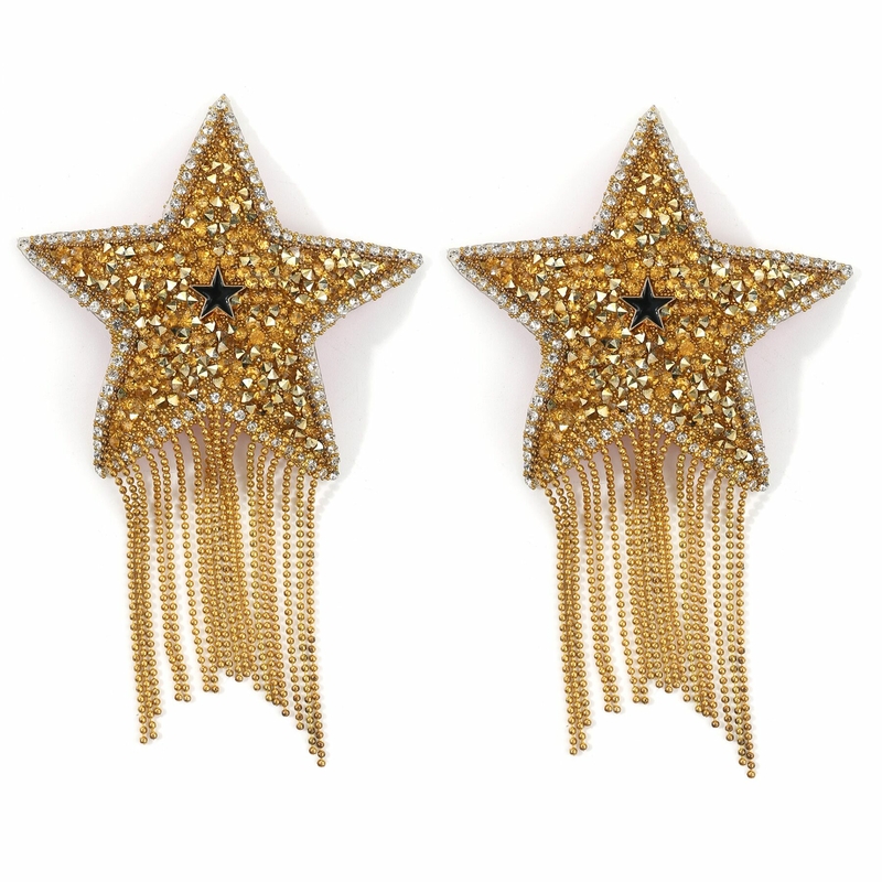Пэстис-звезды с бахромой JSY Nipple Sticker RT236112 Gold, стикеры, фото №3