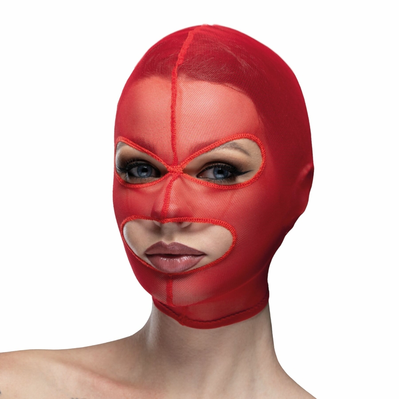 Маска сетка с открытым ртом и глазами Feral Feelings - Mask Red, photo number 2
