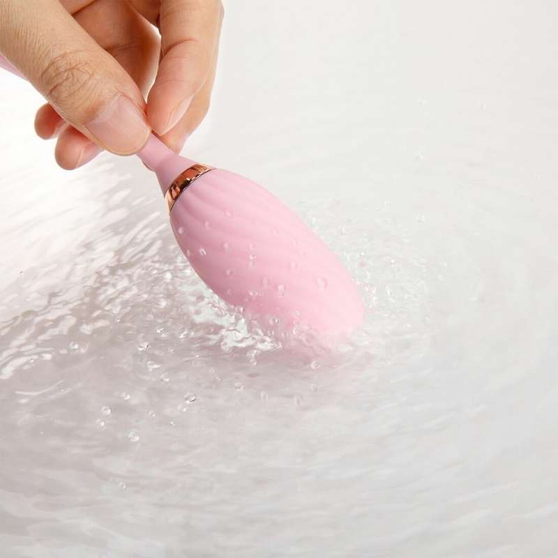 Вакуумный клиторальный стимулятор Otouch Louis Vibrate Pink с виброяйцом, в кейсе, фото №8