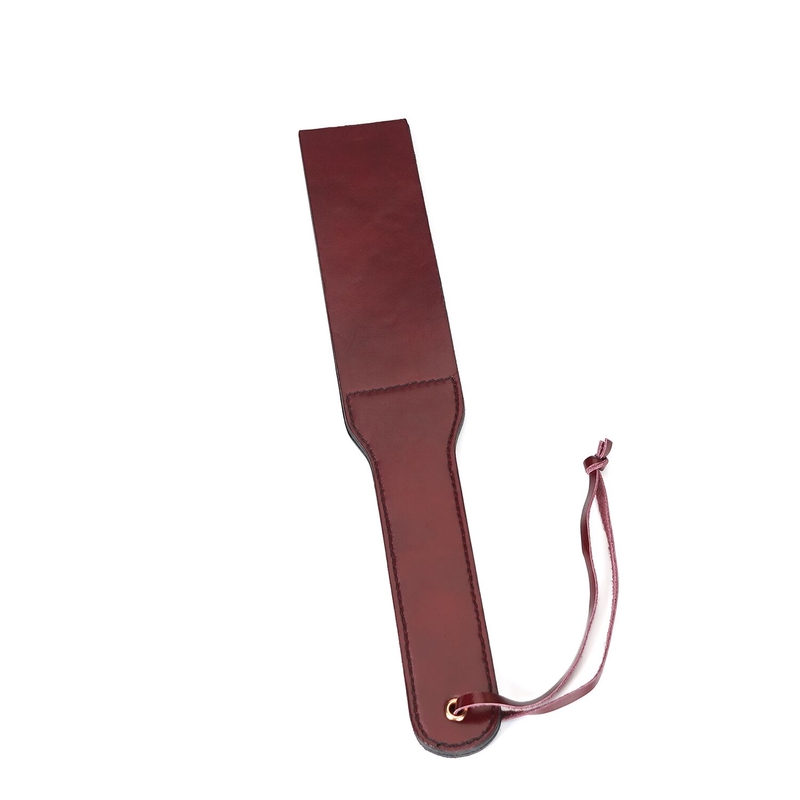 Двусторонний паддл Liebe Seele Wine Red Spanking Paddle, натуральная кожа, numer zdjęcia 3