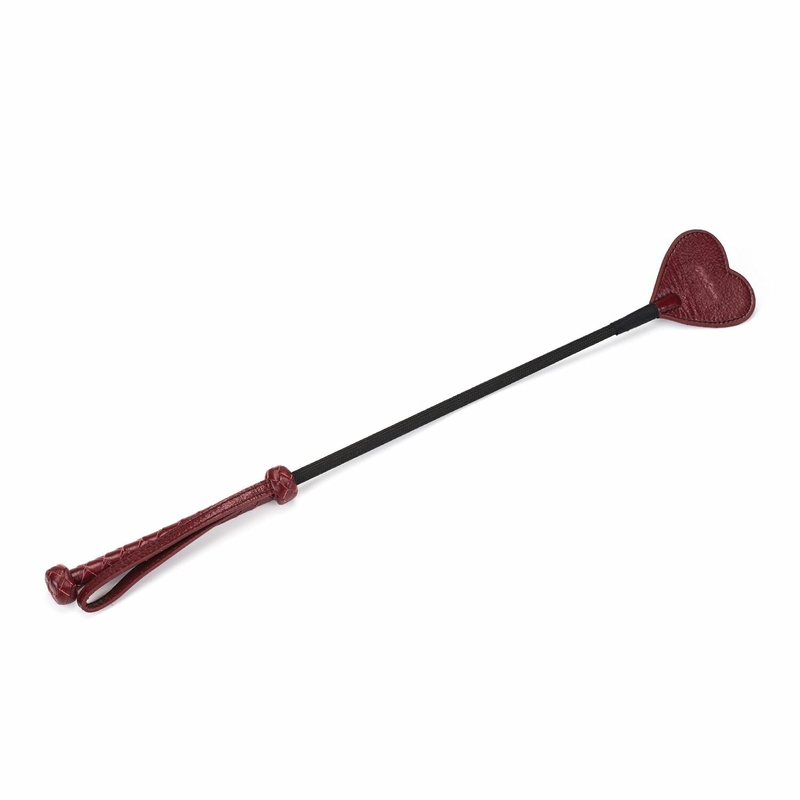 Шлепалка Liebe Seele Wine Red Riding Crop with Heart-Shape Tip, photo number 2