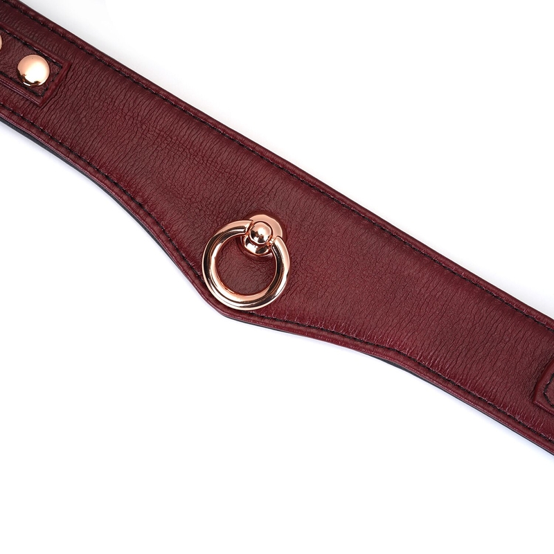 Ошейник с поводком Liebe Seele Wine Red Curved Collar, фото №9